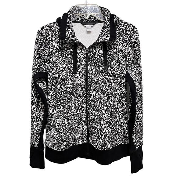 Athleta Triumph Printed Hoodie Sweatshirt Sweat Jacket Windstorm Full Zip - Picture 7 of 10